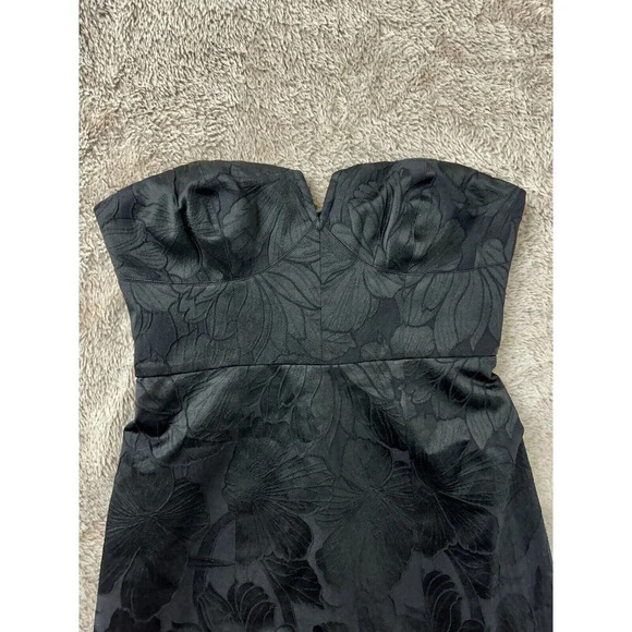 J. Crew Collection Black Jacquard Cocktail Dress Strapless Size 4 New - Picture 11 of 16